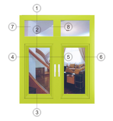 Green Commercial Aluminium Windows
